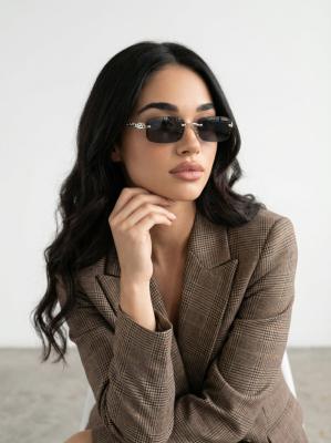 Cartier Gümüş İthal Unisex Gözlük G3805-VLL Siyah