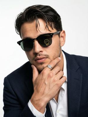 Rayban Clubmaster Siyah  İthal Unisex Güneş Gözlüğü G3883-VLL Siyah