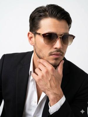 Rayban Ferrari Gold- Kahverengi  İthal Erkek Gözlük G4084-VLL Acı Kahve