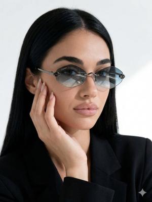 Cartier Mavi İthal Kadın Gözlük G4145-ILY Mavi
