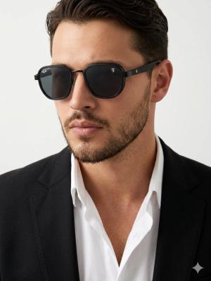 Rayban Ferrari Siyah İthal Unisex Gözlük G4227-VLL Siyah