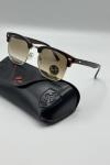 Rayban Clubmaster Kahverengi İthal Unisex Gözlük G4231-VLL Kahverengi