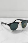 Rayban Clubmaster Siyah-Gold İthal Unisex Gözlük G4237-VLL Siyah