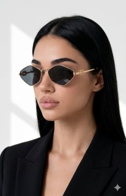 Miu Miu Gold-Siyah İthal Kadın Gözlük G4281-VLL Siyah