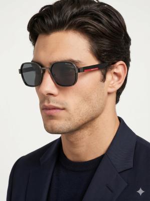 Prada Rosso Siyah İthal Unisex Gözlük G4306-VLL Siyah