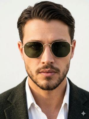 Rayban Gold Çerçeve Yeşil Cam İthal Erkek Gözlük G4322-ILY Gold