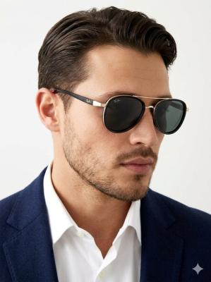 Rayban Damla Gold Çerçeve Siyah Cam İthal Erkek Gözlük G4331-VLL Gold