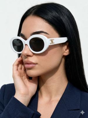 Celine Beyaz Oval İthal Kadın Gözlük G4344-VLL Beyaz