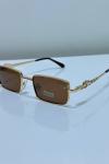 Cartier Kahverengi Cam Gold Çerçeve İthal Unisex Gözlük G4345-VLL Kahverengi
