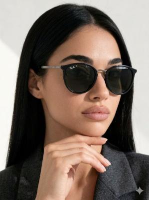 Ray-Ban Erika Classic  71071 Gümüş Unisex Güneş Gözlüğü G4351-VLL Siyah
