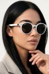 Rayban Ferrari Yuvarlak Beyaz Gri Saplı İthal Unisex Gözlük G4362-VLL Beyaz