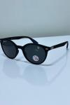 Rayban Ferrari Yuvarlak Siyah- Mavi Saplı İthal Unisex Gözlük G4364-VLL Siyah