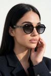 Rayban Altıgen Siyah-Kırmızı Saplı-İthal Unisex Gözlük G4372-VLL Siyah