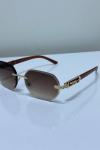 Cartier Kahverengi İthal Unisex Gözlük G4376-VLL Kahverengi