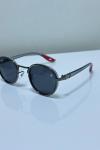 Rayban Ferrari yuvarlak Füme-Kırmızı Saplı Unisex Gözlük 4384-VLL Füme