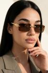Cartier Kahverengi İthal Unisex Güneş Gözlüğü G4400-VLL Kahverengi