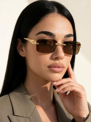 Cartier Kahverengi İthal Unisex Güneş Gözlüğü G4400-VLL Kahverengi