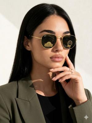 Rayban Hexagonal Flat Lenses İthal Kadın Gözlük G4404-VLL Gold