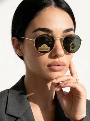 Rayban Round Flat Lenses İthal Kadın Gözlük G4407-VLL Gold