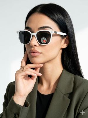 Ray-Ban Scuderia Ferrari  Beyaz Mavi Saplı İthal Unisex Gözlük G4411-VLL Beyaz