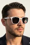 Ray-Ban Scuderia Ferrari Beyaz Kırmızı Saplı İthal Unisex Gözlük G4412-VLL Beyaz