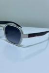 Prada Linea Rossa Şeffaf Çerçeve İthal Unisex Gözlük G4429-VLL Gri