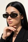Gucci Oval Frame Siyah İthal Kadın Gözlük G4449-VLL Siyah