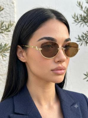 Gucci  Kahverengi İthal Kadın Güneş Gözlüğü G4464-VLL Kahverengi