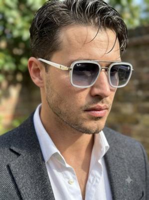 Rayban Ferrari Kare Pilot Mavi İthal Erkek Gözlük G4467-VLL Mavi