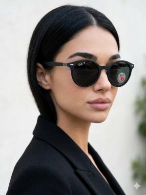 Rayban Ferrari Yuvarlak Siyah Sap İthal Unisex Gözlük G4499-VLL Siyah