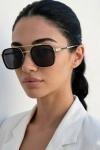 Louis Vuitton Gold Çerçeve Siyah Cam İthal Unisex Gözlük G4534-VLL Gold