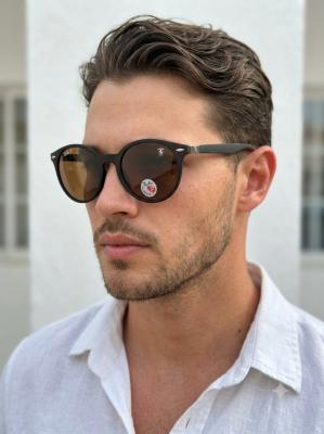 Rayban Ferrari Kahverengi Kırmızı Sap İthal Unisex Gözlük G4553-VLL Kahverengi