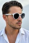 Rayban Ferrari Beyaz Yuvarlak Kırmızı Saplı Unisex Gözlük G4555-VLL Beyaz