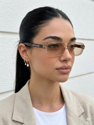 Dior Pacific S3I 10A0 Şeffaf Pembe İthal Kadın Gözlük G4563-VLL Pudra