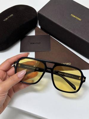 Tom Ford Falconer-02 TF684 Siyah / Sarı Cam Full Set Premium Siyah