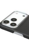 iPhone 17 Pro Max MagSafe Uyumlu Premium Karbon Fiber Telefon Kılıfı  Siyah