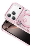 Apple iPhone 17 Pro Max Roseland Pembe Magsafe Uyumlu Telefon Kılıfı Pembe