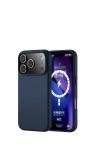 iPhone 17 Pro Rubber Fit Dark Blue Silikon Magsafe Uyumlu Telefon Kılıfı Diğer