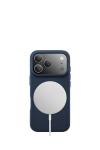iPhone 17 Pro Rubber Fit Dark Blue Silikon Magsafe Uyumlu Telefon Kılıfı Diğer