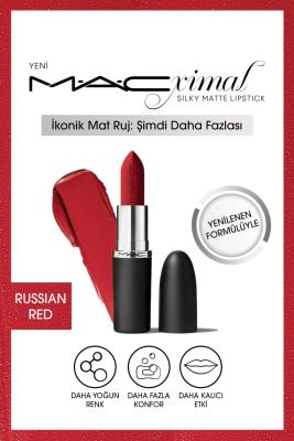 Mac Nemlendirme Etkili Yoğun Renk Sağlayan Ruj -Russian Red  Diğer