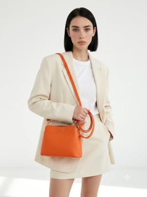 Hermes Constance Siyah Omuz Çantası VLT-413 Turuncu