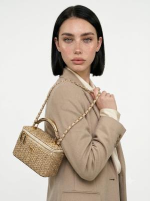 Chanel Hasır Dokulu Vanity Case Orta Boy Omuz Çantası VLT-422 Diğer