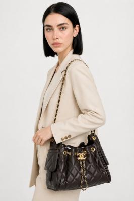 Chanel Acı Kahve Kadın Kol-Omuz Çantası VLT-432 Acı Kahve