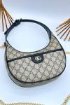 Gucci Ophidia Small GG Kahverengi Supreme Yarım Ay Kadın Omuz Çantası VLT-468 Kahverengi