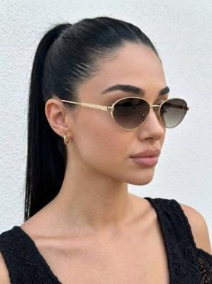 Dior Kahverengi  Metal Kasa İthal Kadın Gözlük G4602-VLL Kahverengi