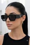Prada Black Square Siyah İthal Unisex Gözlük G4614-VLL Siyah