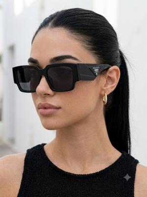 Prada Black Square Siyah İthal Unisex Gözlük G4614-VLL Siyah