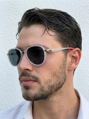 Rayban Pilot Model Şeffaf İthal Erkek Gözlük G4649-VLL Gri