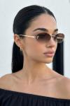 Fendi First Crystal Oval FE4075US Kahverengi Kadın Gözlük G4654-ILY Kahverengi