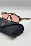 Prada PR A02V Leopar Pembe Cam Unisex Gözlük G4674-ILY Leopar